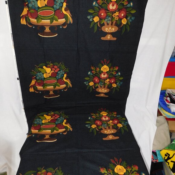 2004 Andover Fabrics Folk Art Kathy Hall Pratt Home Sweet Home 2 44" x 93" Panel - Picture 2 of 8